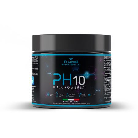 PH 10 + HoloPowered: Antiacido Naturale a Base di Potassio, Calcio, Magnesio e Vitamina D Bio-Potenziati - Polvere 200g